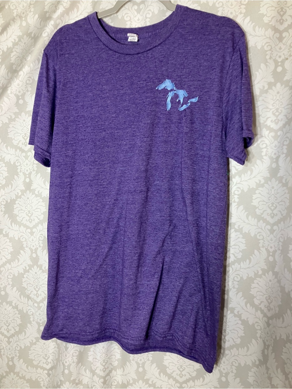 Purple Great Lakes Michigan T-Shirt L